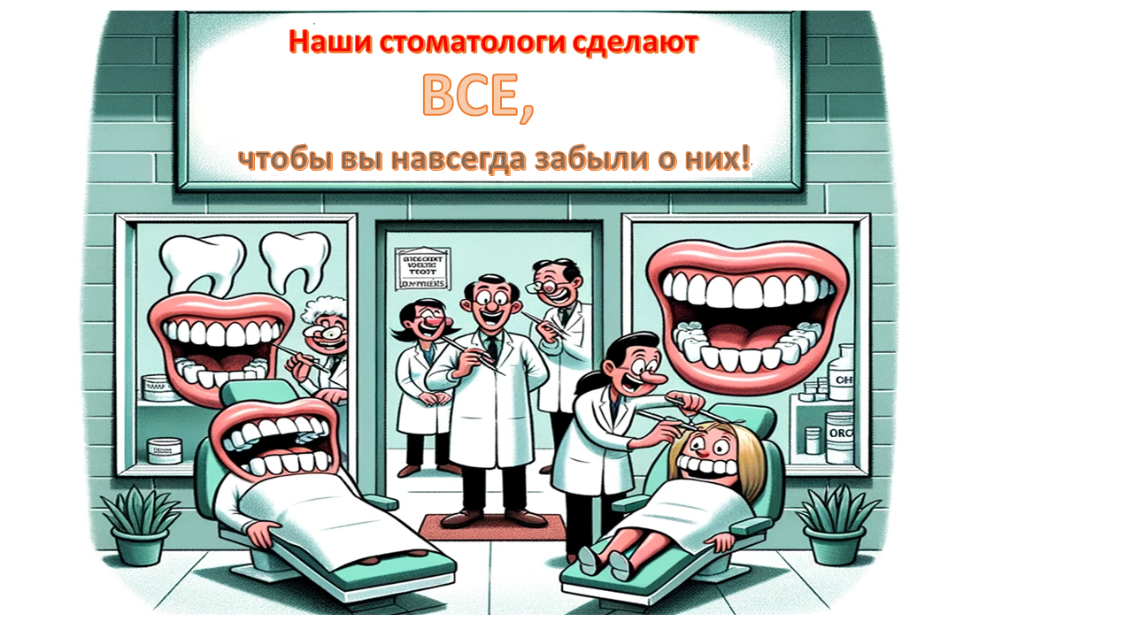 наши стоматологи сделают все, чтобы вы забыли о них