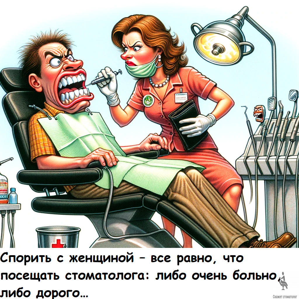 Спорить с женщиной – все равно, что посещать стоматолога: либо очень больно, либо дорого…